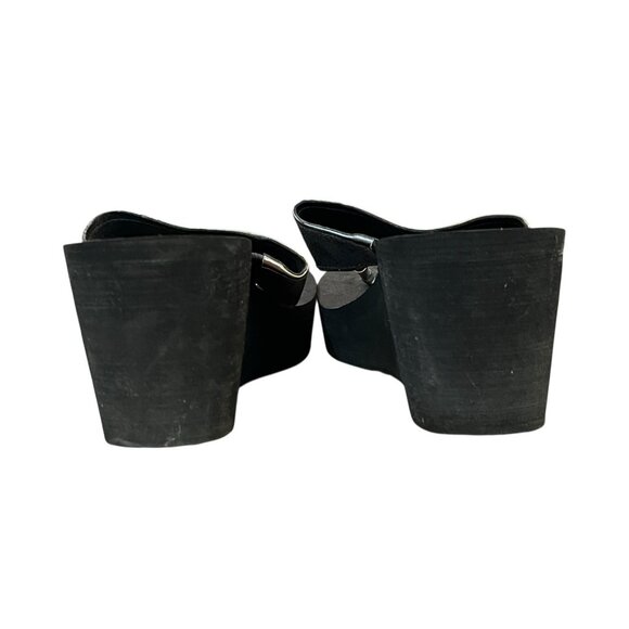 GUESS Sarraly Womens 10 M Eva Black Wedge Slip On Thong Sandals Logo - Picture 3 of 8